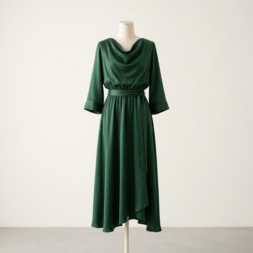 Silk Midi Dress